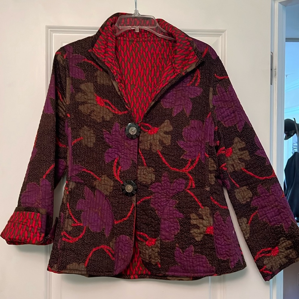 Reversible quilted cotton jacket
